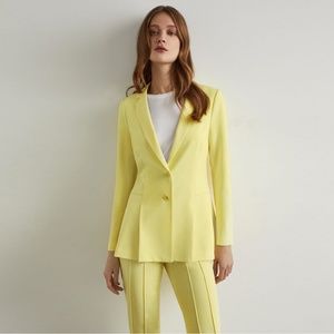 NWT BCBG Pleated Peplum Blazer + Pintuck Pants